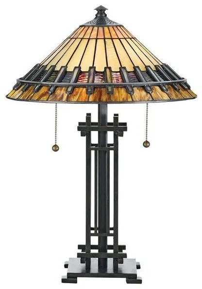 Επιτραπέζιο Φωτιστικό 2xE27  Μπρονζέ Tiffany  Chastain QZ-CHASTAIN-TL Elstead Lighting QZ-CHASTAIN-TL Μπρονζέ