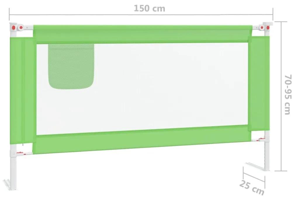 Μπάρα Κρεβατιού Προστατευτική Πράσινη 150 x 25 εκ. Υφασμάτινη - Πράσινο