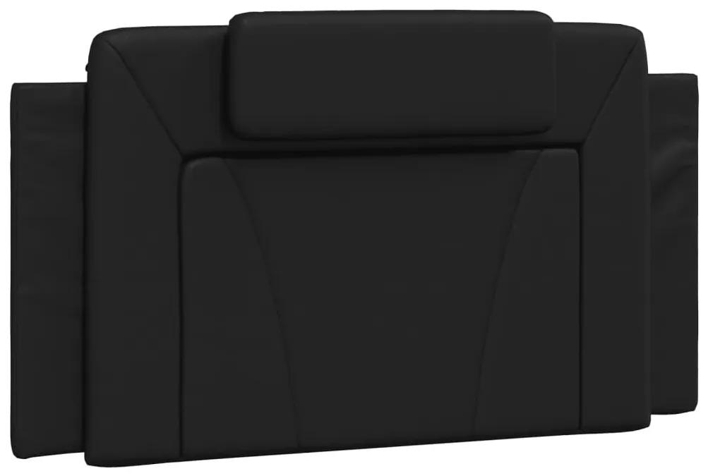 Πλαίσιο Κρεβατιού με Κεφαλάρι Μαύρο 100x200 εκ. Συνθετικό Δέρμα - Μαύρο