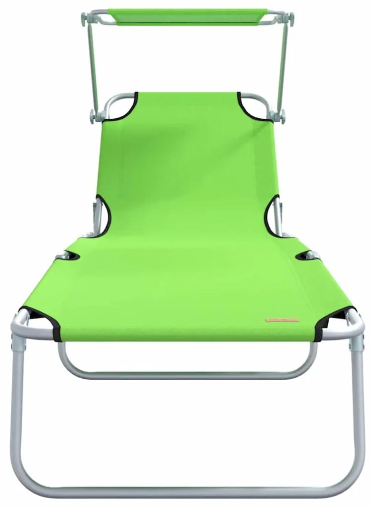 vidaXL Ξαπλώστρα 2-πρόσωπο 2 pcs Πράσινο 58 x 188 x 77 εκ. ύφασμα