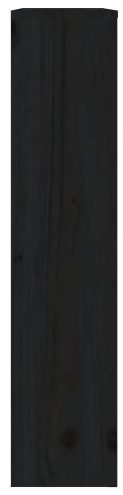 vidaXL Κάλυμμα Καλοριφέρ Μαύρο 79,5x19x84 εκ. από Μασίφ Ξύλο Πεύκου