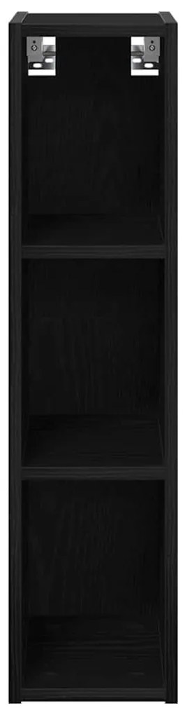 vidaXL Κρεμαστό ντουλάπι Riga Μαύρη Οξυά 20 x 29,5 x 80 εκ.