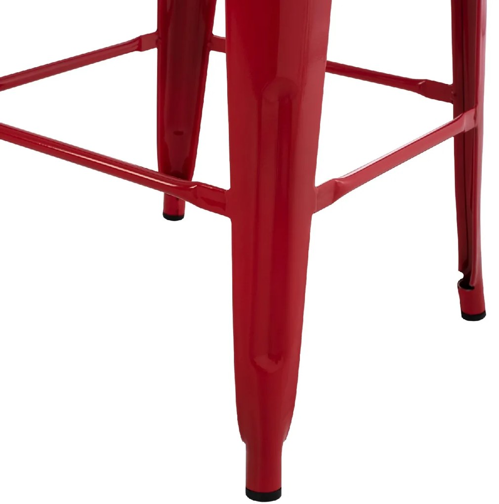 ΣΚΑΜΠΟ BAR ΜΕΤΑΛΛΙΚΟ MELITA ΣΕ ΚΟΚΚΙΝΟ HM8642.04 43x43x78Y εκ.