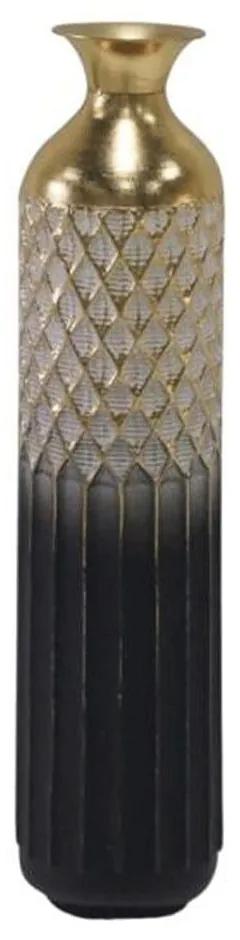 Βάζο Δαπέδου 161-124-196 16x81cm Black-Gold Μέταλλο