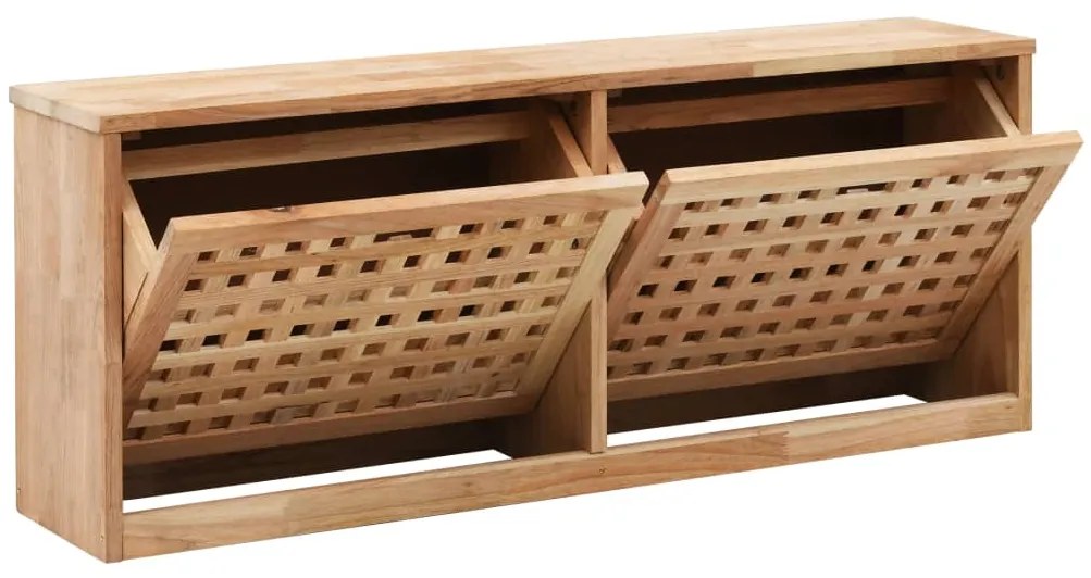 vidaXL Παπουτσοθήκη / Πάγκος 94 x 20 x 38 εκ. από Μασίφ Ξύλο Καρυδιάς
