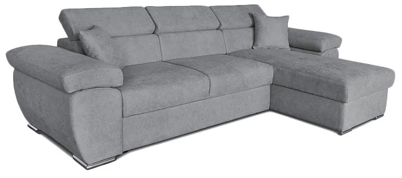 Γωνιακός καναπές-κρεβάτι αναστρέψιμος Comy γκρι 286x160x75-90εκ Υλικό: FABRIC 166-000008