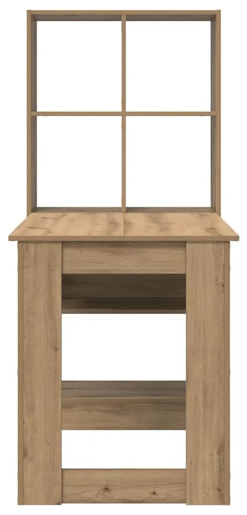 vidaXL Γραφείο artisan δρυς 122 x 67 x 145 εκ. Επεξεργασμένο ξύλο