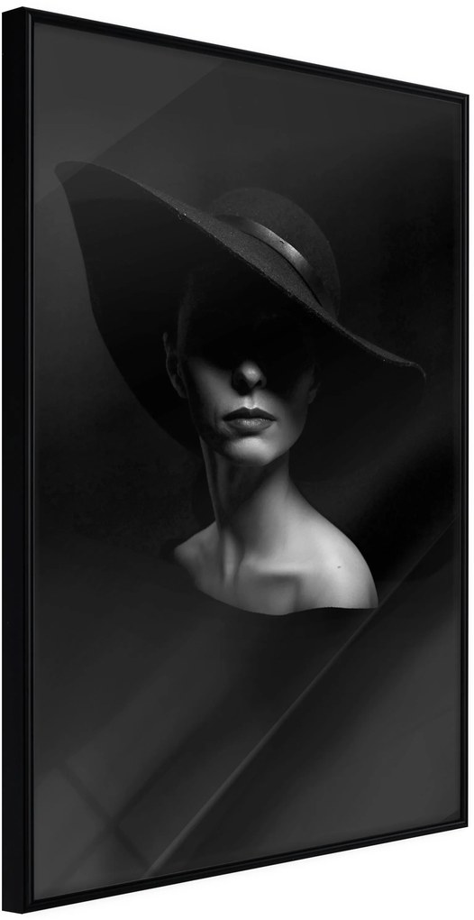 Αφίσα - Woman in a Hat - 20x30 - Μαύρο - Χωρίς πασπαρτού