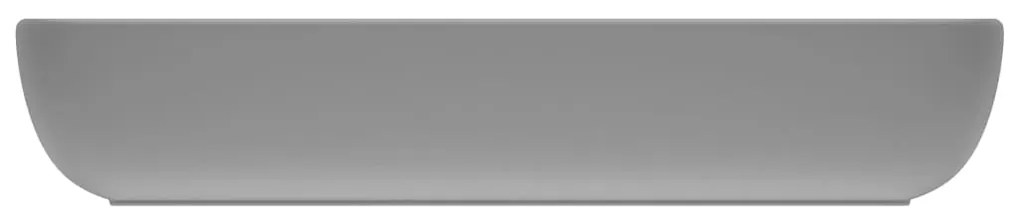 vidaXL Νιπτήρας Πολυτελής Ορθογώνιος Αν. Γκρι Ματ 71x38 εκ. Κεραμικός