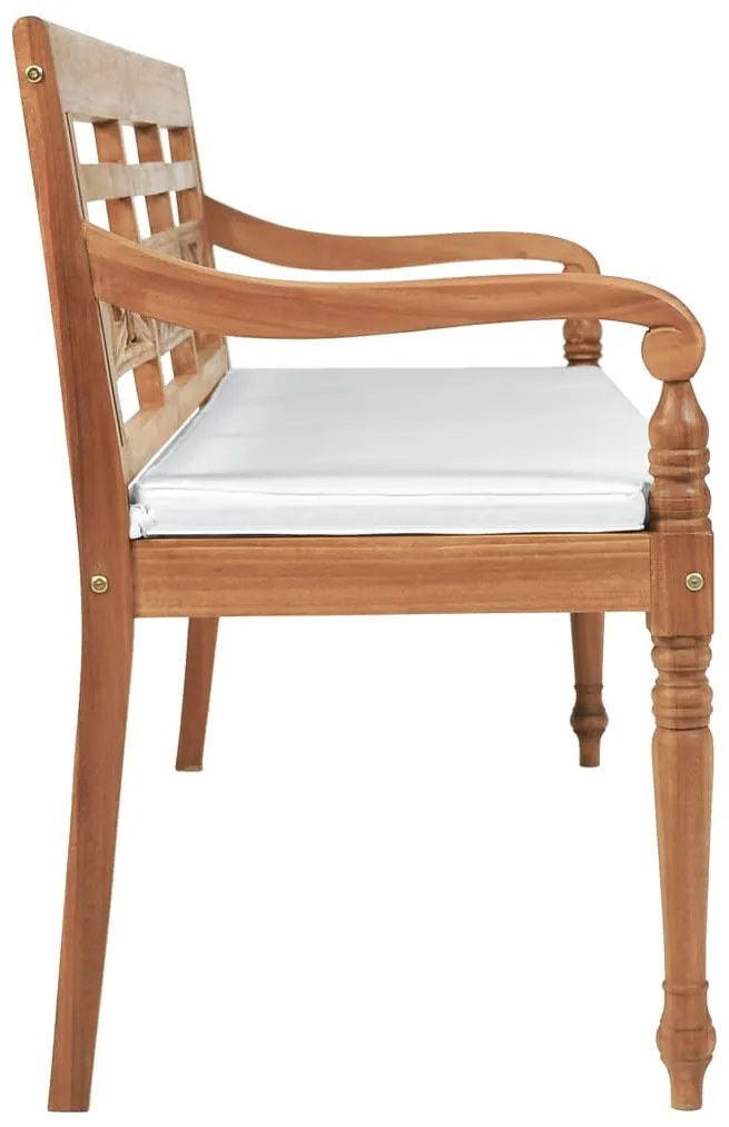 vidaXL Παγκάκι Batavia 150 εκ. από Ξύλο Teak με Μαξιλάρια