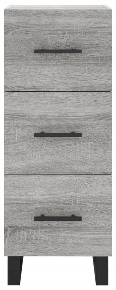 vidaXL Μπουφές Sonoma Γκρι 34,5 x 34 x 180 εκ. από Επεξεργασμένο Ξύλο