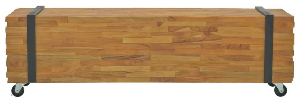 Έπιπλο Τηλεόρασης 110 x 30 x 32,5 εκ. από Μασίφ Ξύλο Teak - Καφέ