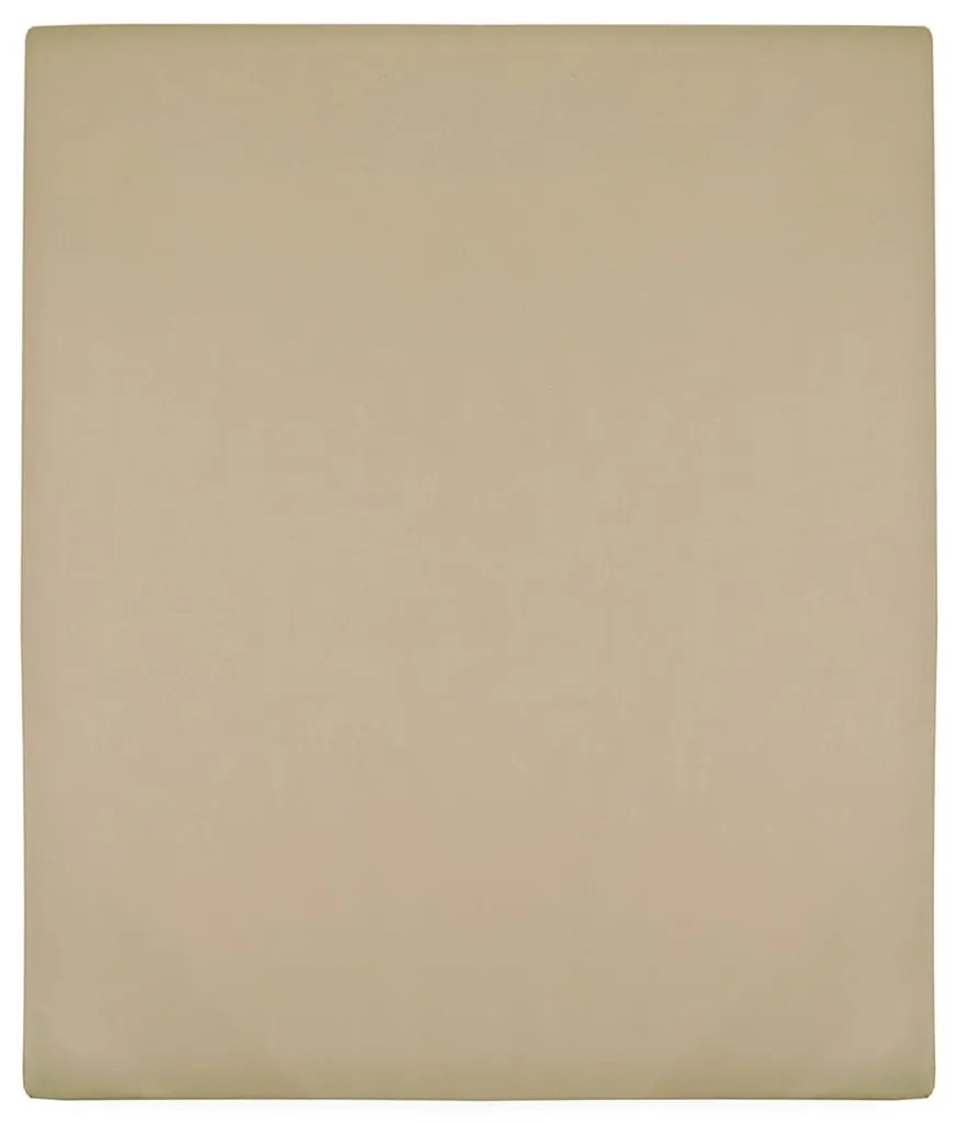 Σεντόνια με Λάστιχο 2 τεμ. Taupe 140x200 εκ. Βαμβακερό Ζέρσεϊ