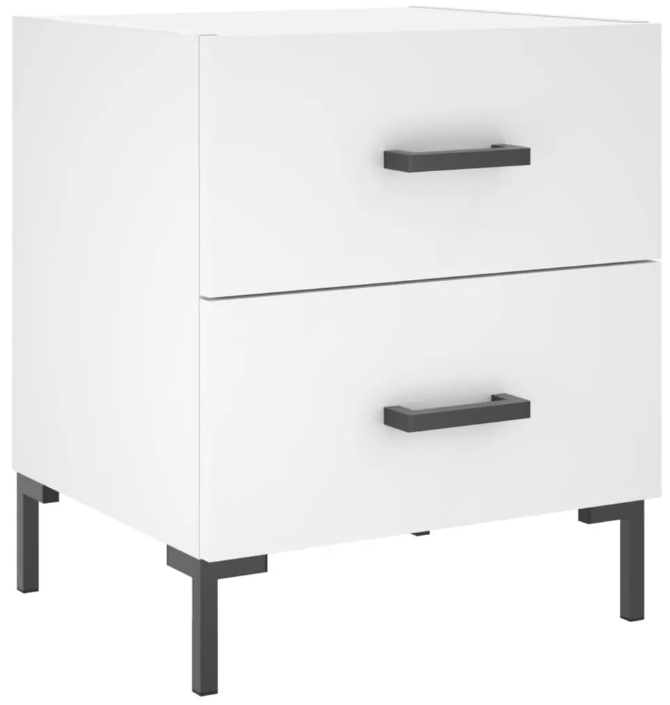 vidaXL Κομοδίνο Λευκό 40 x 35 x 47,5 εκ. από Επεξεργασμένο Ξύλο