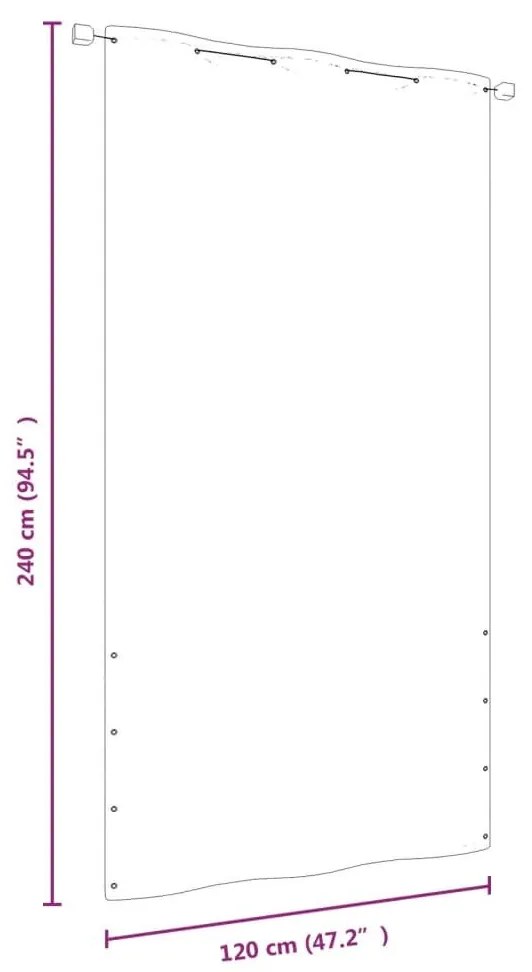 Διαχωριστικό Βεράντας Κόκκινο 120 x 240 εκ. Ύφασμα Oxford - Κόκκινο