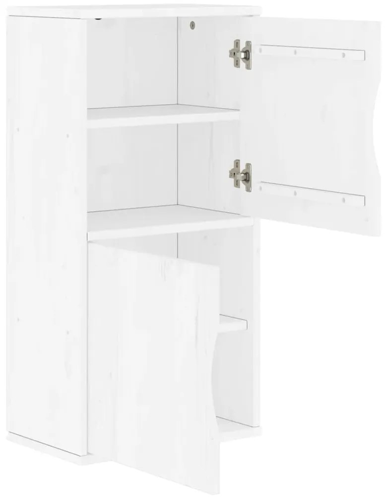 vidaXL Βοηθητικό Ντουλάπι ODDA Λευκό 40x24x79εκ. από Μασίφ Ξύλο Πεύκου
