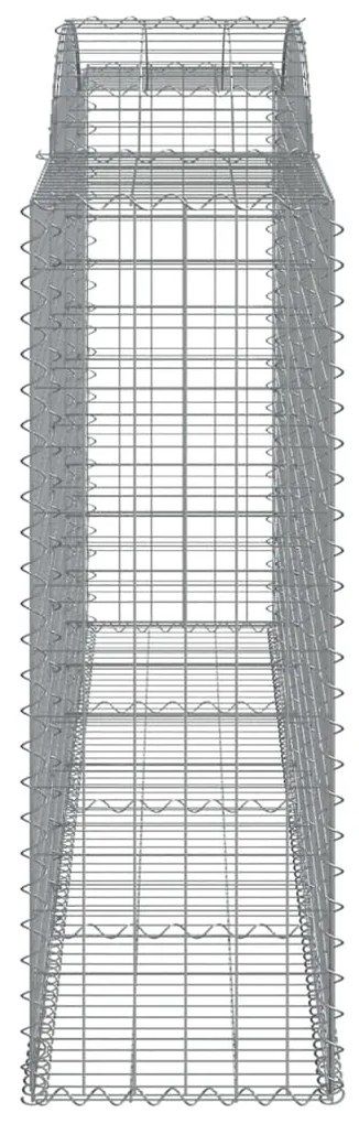 vidaXL Συρματοκιβώτια Τοξωτά 8 τεμ. 300x50x140/160 εκ. Γαλβαν. Ατσάλι