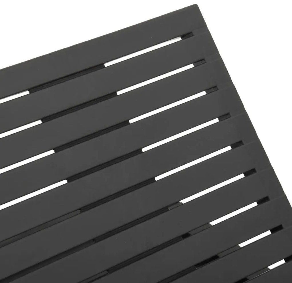 vidaXL Ξαπλώστρα Ανθρακί Πλαστική