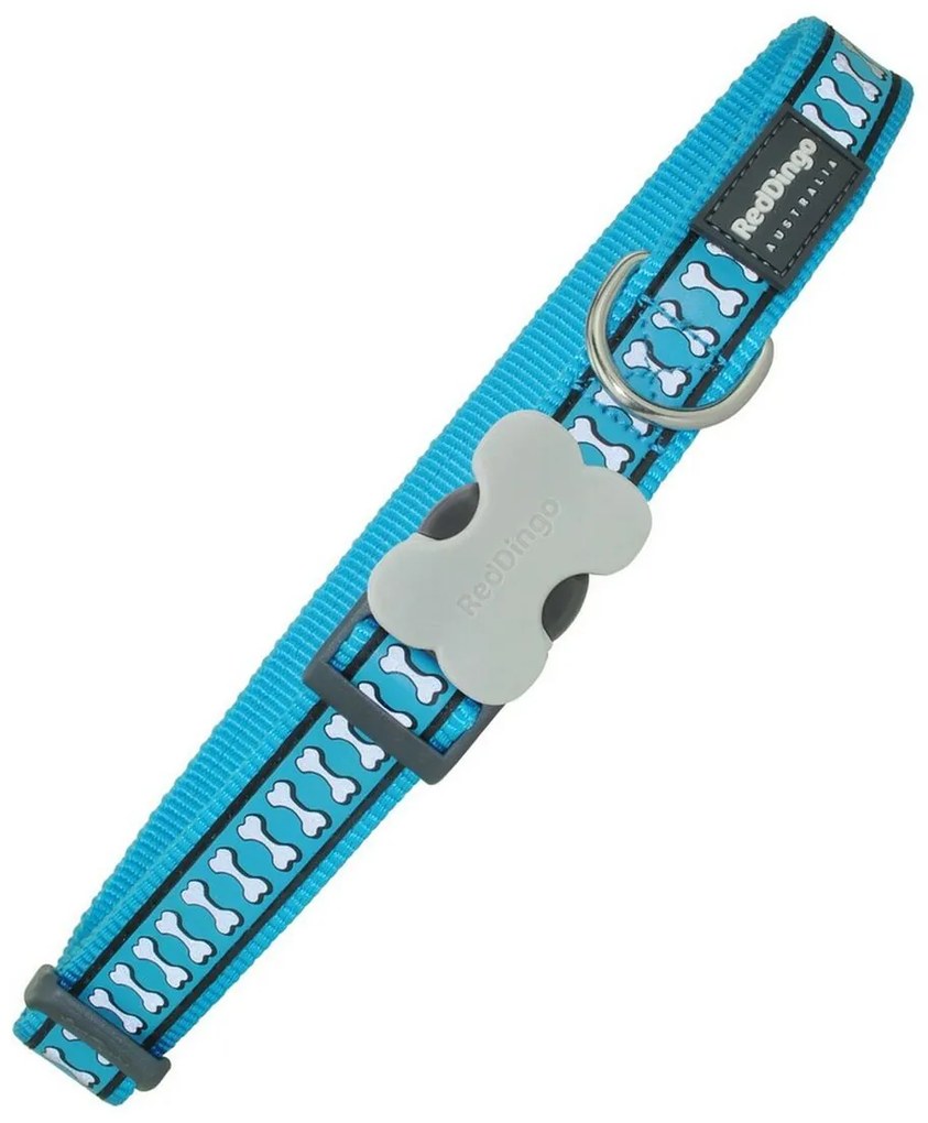 Κολλάρο Σκύλου Red Dingo Αντανακλαστική Οστά Τυρκουάζ (2 x 31-47 cm)
