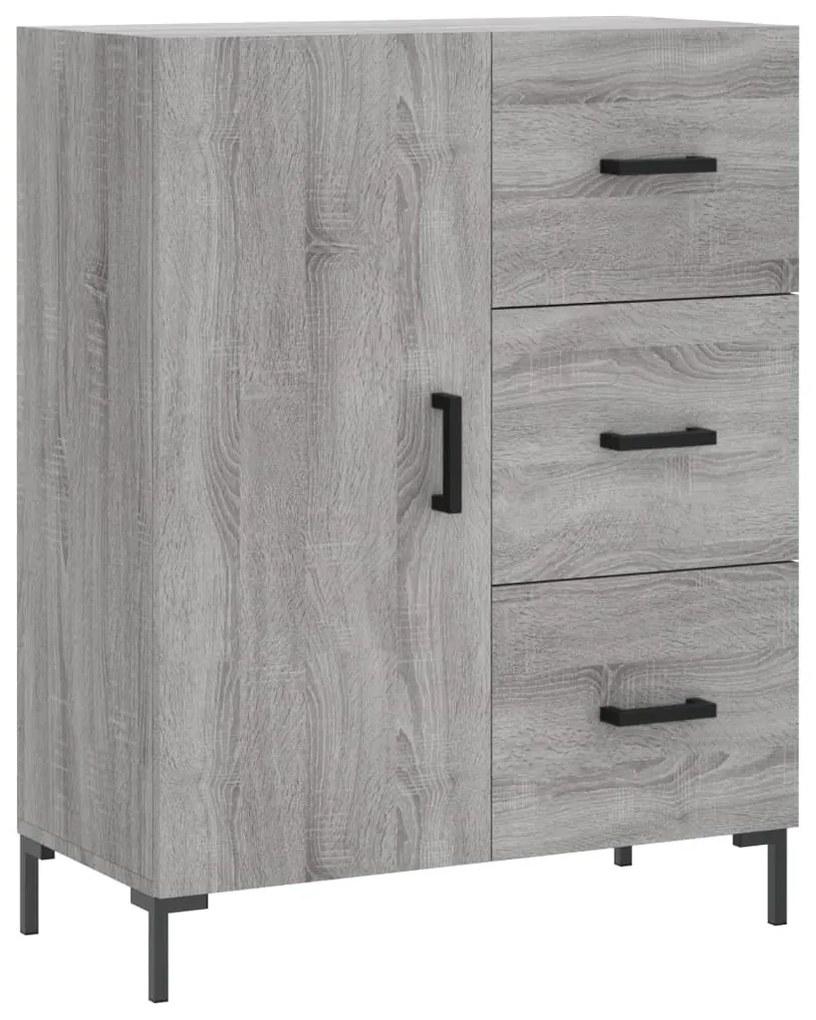 vidaXL Ντουλάπι Γκρι Sonoma 69,5 x 34 x 180 εκ. Επεξεργασμένο Ξύλο