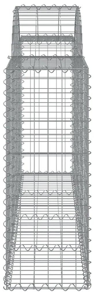 vidaXL Συρματοκιβώτια Τοξωτά 12 τεμ. 200x30x80/100 εκ. Γαλβαν. Ατσάλι