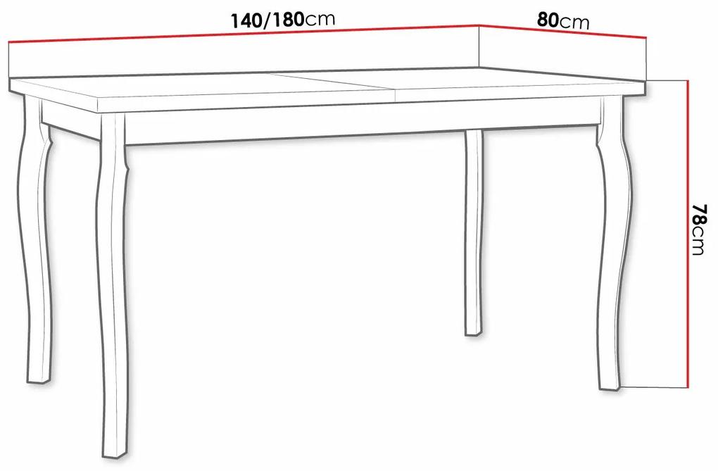 Τραπέζι Victorville 331, Grandson δρυς, Άσπρο, 78x80x140cm, 34 kg, Επιμήκυνση, Πλαστικοποιημένη μοριοσανίδα, Ξύλο, Ξύλο: Οξιά | Epipla1.gr