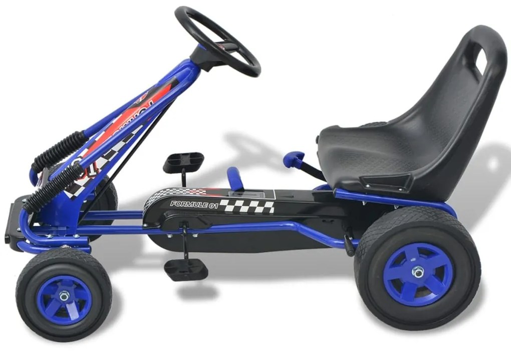 GO KART ΜΕ ΠΕΤΑΛΙΑ ΜΕ ΡΥΘΜΙΖΟΜΕΝΟ ΚΑΘΙΣΜΑ ΜΠΛΕ 80152