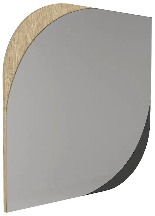 Καθρέπτης τοίχου Lava Μegapap χρώμα rota oak - ανθρακί 70x2,2x70εκ.