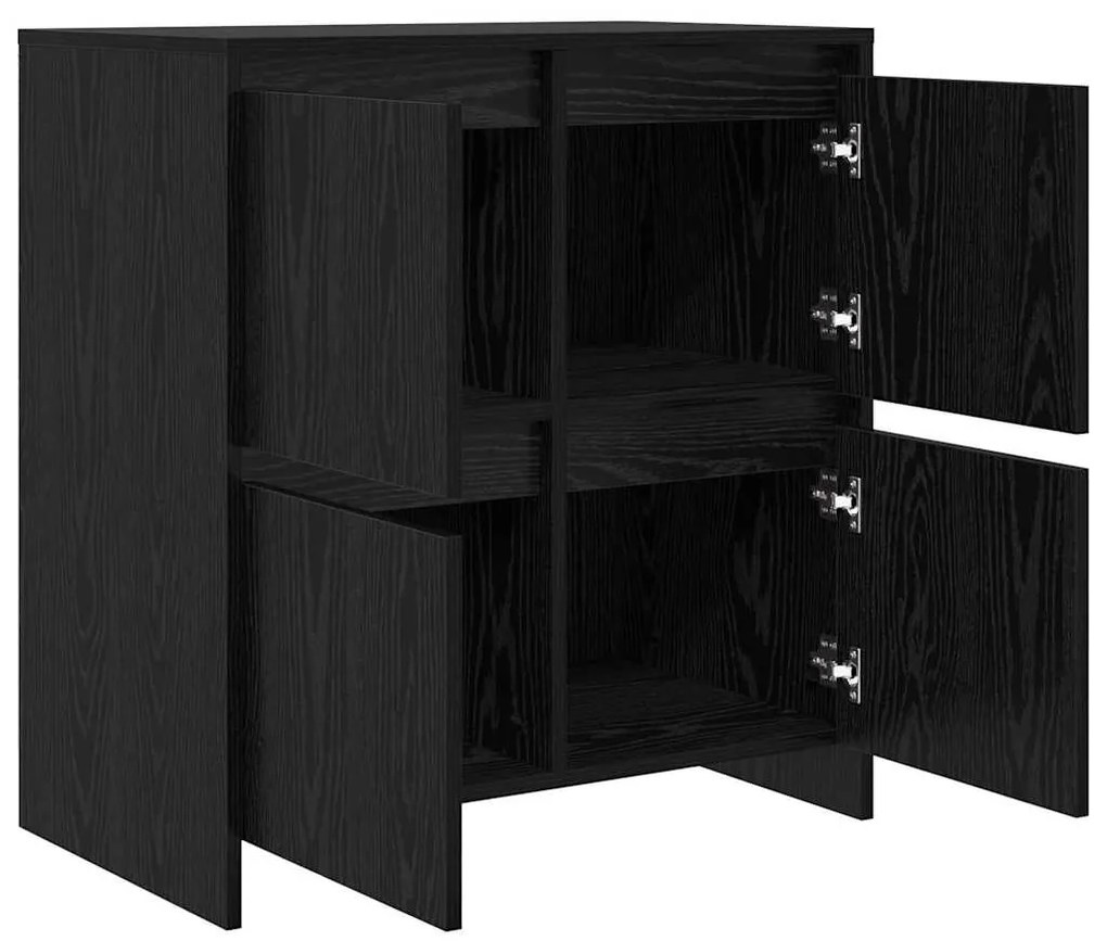 vidaXL Πλαϊνό γραφείο Μαύρη Οξυά 70 x 41 x 75 εκ. Επεξεργασμένο ξύλο