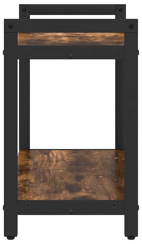 vidaXL Βιβλιοθήκη Καπνιστή δρυς 60 x 30 x 48.5 εκ Επεξεργασμένο ξύλο