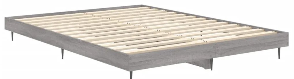 vidaXL Πλαίσιο Κρεβατιού Γκρι Sonoma 140x190 εκ. Επεξεργασμένο Ξύλο
