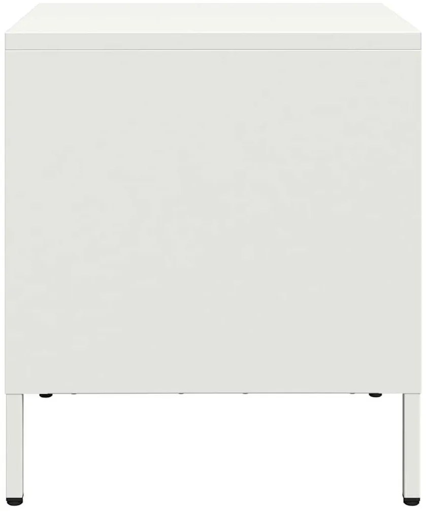 vidaXL Κομοδίνα 2 τεμάχια Λευκό 35x39x43,5 cm Ατσάλι
