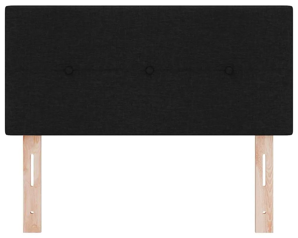 vidaXL LED Κεφαλάρι με φώτα λωρίδας LED με κεφαλάρι Μαύρο 90 cm ύφασμα