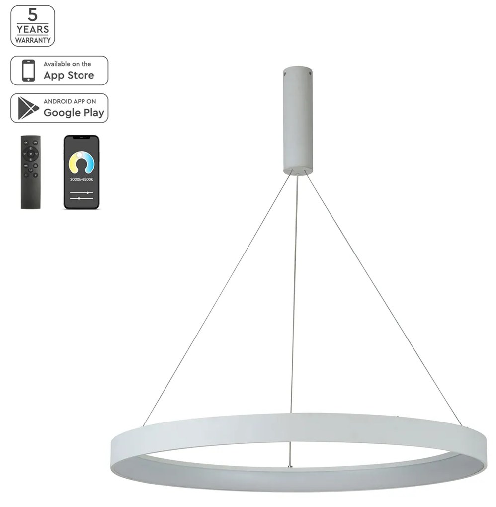 Φωτιστικό Οροφής LED Dimmable Smart WiFi Homelighting Amaya 77-8142 White