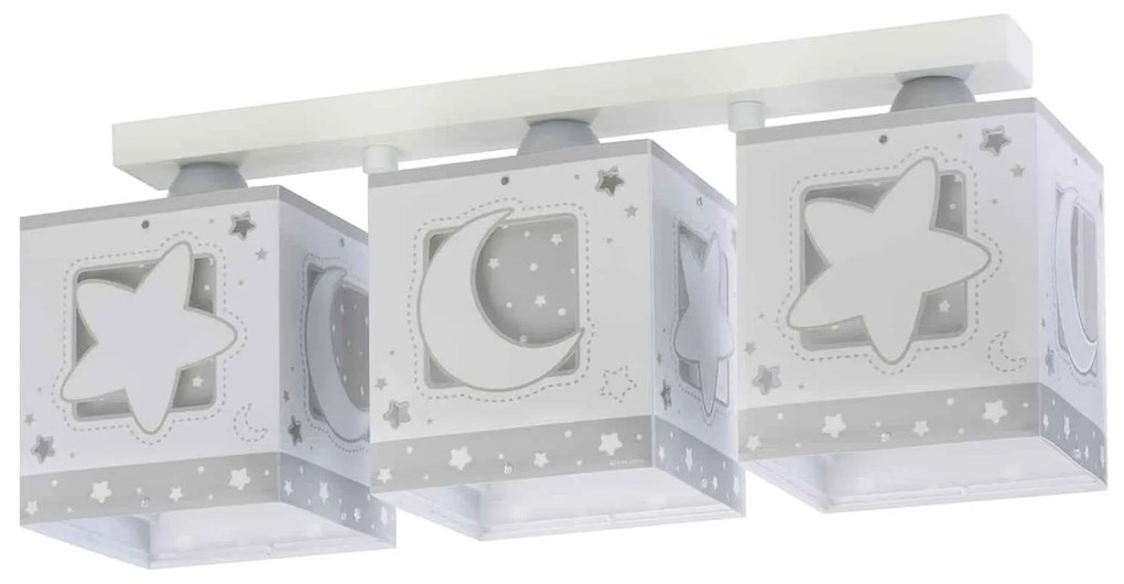 Φωτιστικό Τρίφωτο Οροφής Σε Ράγα Moon 63233 NE Gray Ango Polypropylene