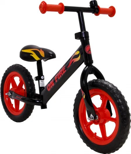 On Fire Loopfiets 12 Inch Junior Black