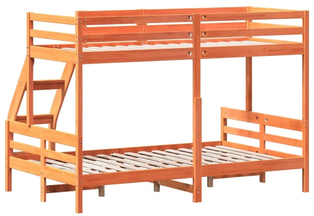 vidaXL Κουκέτα 80x200/120x200 εκ. Καφέ Κεριού από Μασίφ Ξύλο Πεύκου