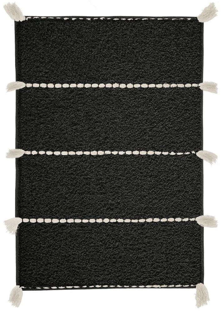 Πατάκι Μπάνιου Travis Black Kleine Wolke 80x140 100% Cotton