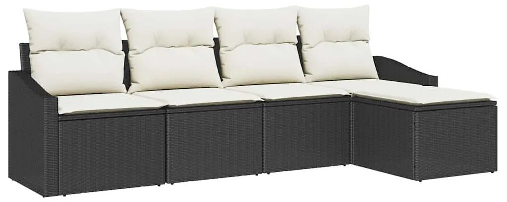 vidaXL Σέτ φαγητού για κήπο με μαξιλάρι 5 pcs Καφέ, Κρέμα