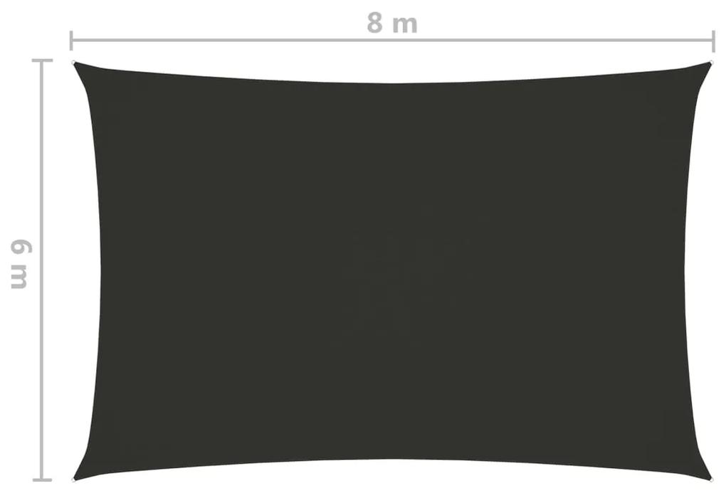 vidaXL Πανί Σκίασης Ορθογώνιο Ανθρακί 6 x 8 μ. από Ύφασμα Oxford