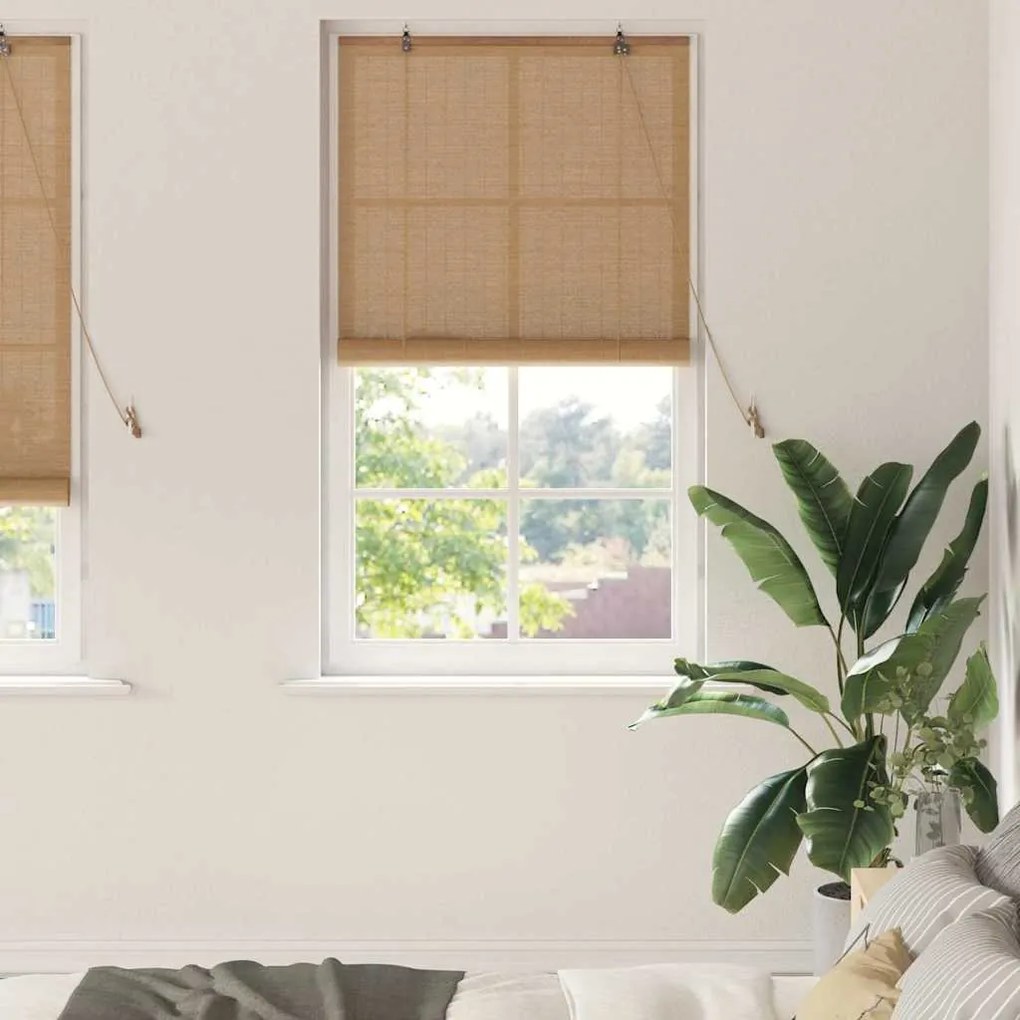 vidaXL Ρολά και Σκίες Παραθύρων Ανοιχτό καφέ 90 x 220 cm Μπαμπού