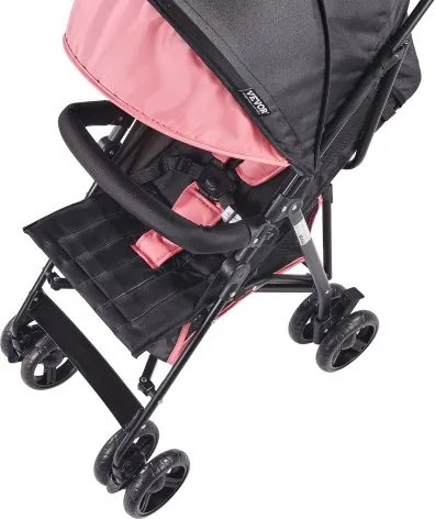 VEVOR Lightweight Stroller Compact Easy Fold Adjustable Backrest Black/Pink