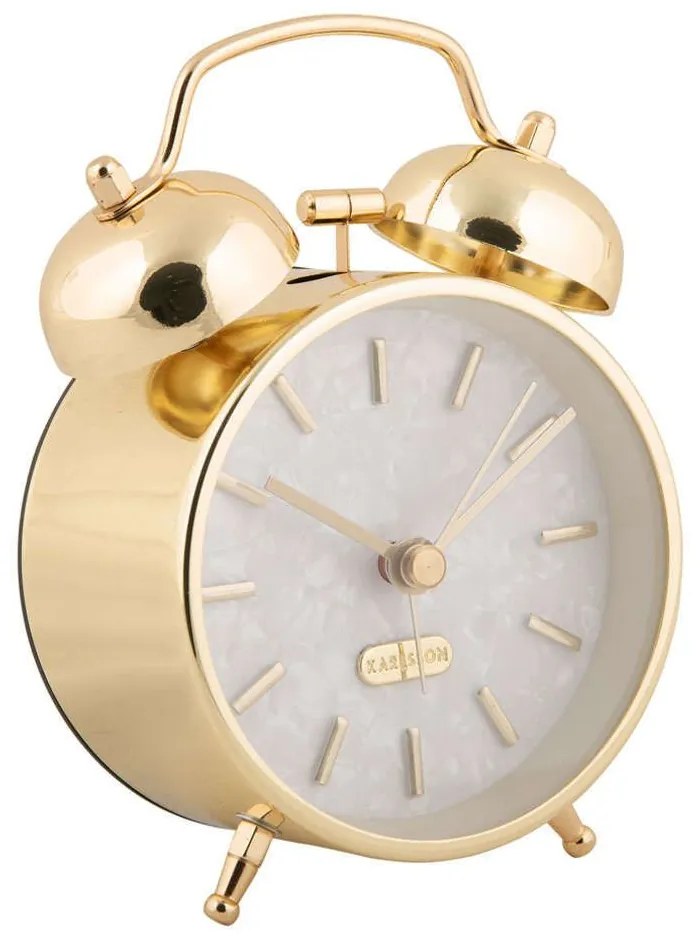 Ρολόι Επιτραπέζιο - Ξυπνητήρι Pearl Glow KA6009GD 8x4,6x12cm Gold Karlsson Metal