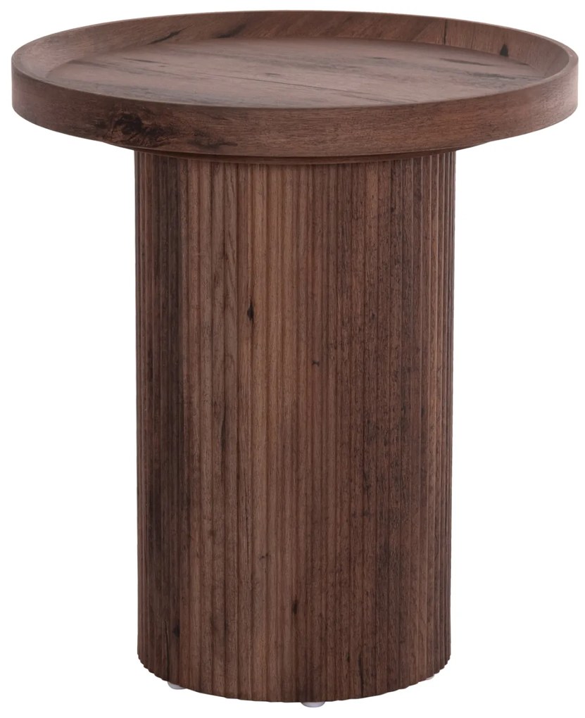 ΒΟΗΘΗΤΙΚΟ ΤΡΑΠΕΖΙ MARGON HM18027 MDF ΣΕ ΣΚΟΥΡΟ ΚΑΦΕ ΞΥΛΟΥ Φ45x50,5Υεκ.