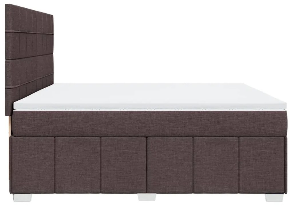 ΚΡΕΒΑΤΙ BOXSPRING ΜΕ ΣΤΡΩΜΑ ΣΚΟΥΡΟ ΚΑΦΕ 200X200 ΕΚ. ΥΦΑΣΜΑΤΙΝΟ 3294078