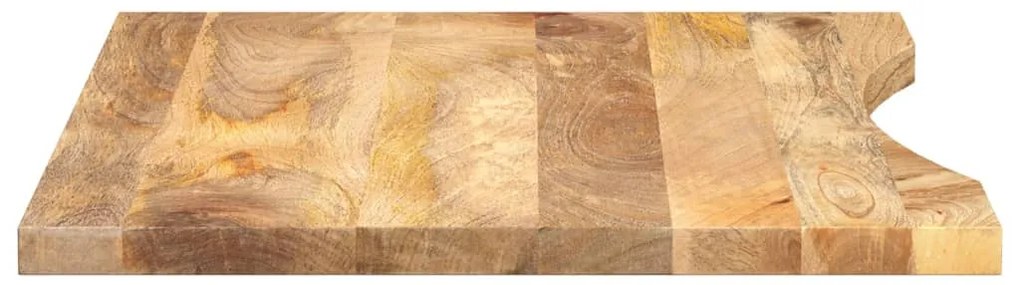 vidaXL Επιφάνεια Γραφείου Καμπύλη 80x50x2,5 εκ Μασίφ Ακατ. Μάνγκο