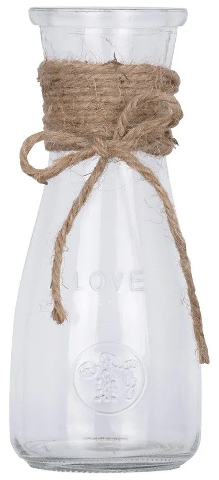 Βάζο Διακοσμητικό Με Σχοινί Lucy 35611 Φ7,3x17,5cm Clear GloboStar Glass