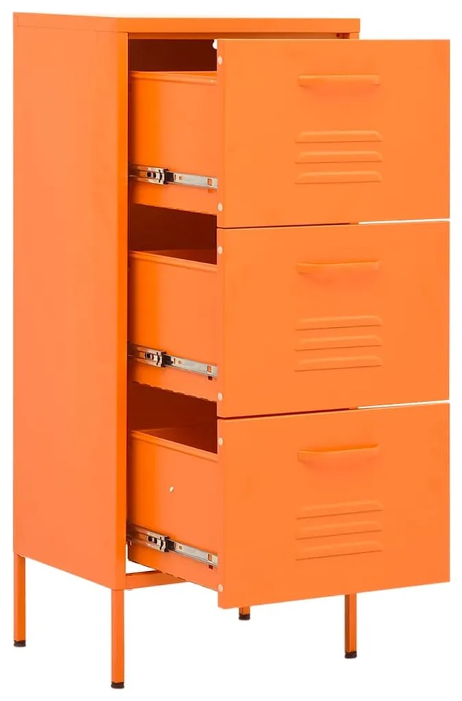 vidaXL Ντουλάπι Αποθήκευσης Πορτοκαλί 42,5 x 35 x 101,5 εκ. από Ατσάλι