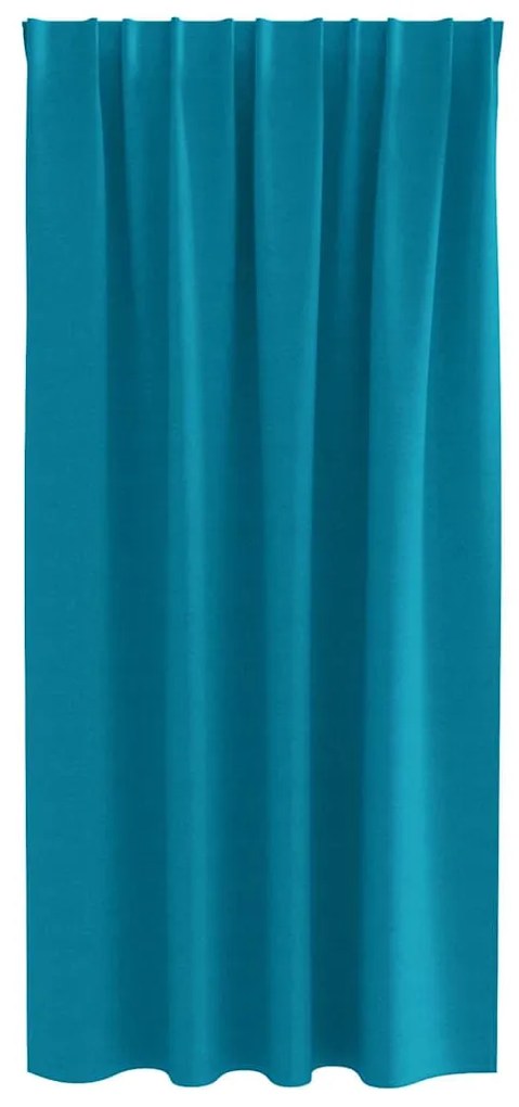 vidaXL Κουρτίνες με κουρτίνες 2 pcs Τιρκουάζ 175x140εκ. Πολυεστέρας