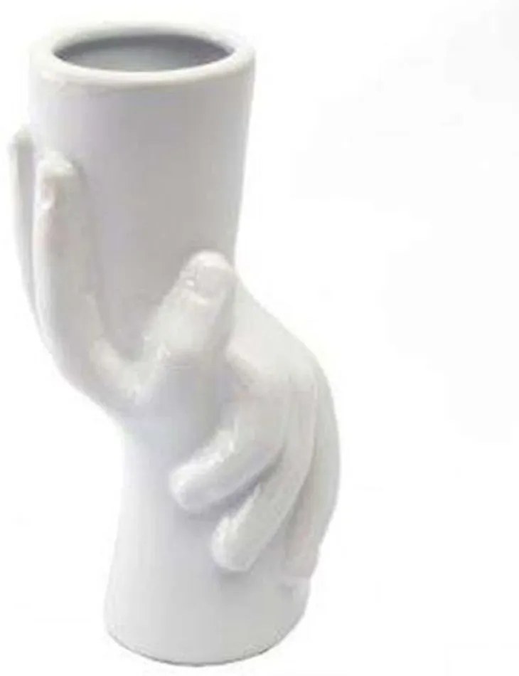 Βάζο Hands 014.OR1952 17cm White Ceramic